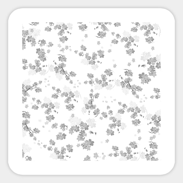 Cherry Flower 14 (spring floral pattern) Sticker by B&K